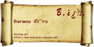 Barmos Örs névjegykártya